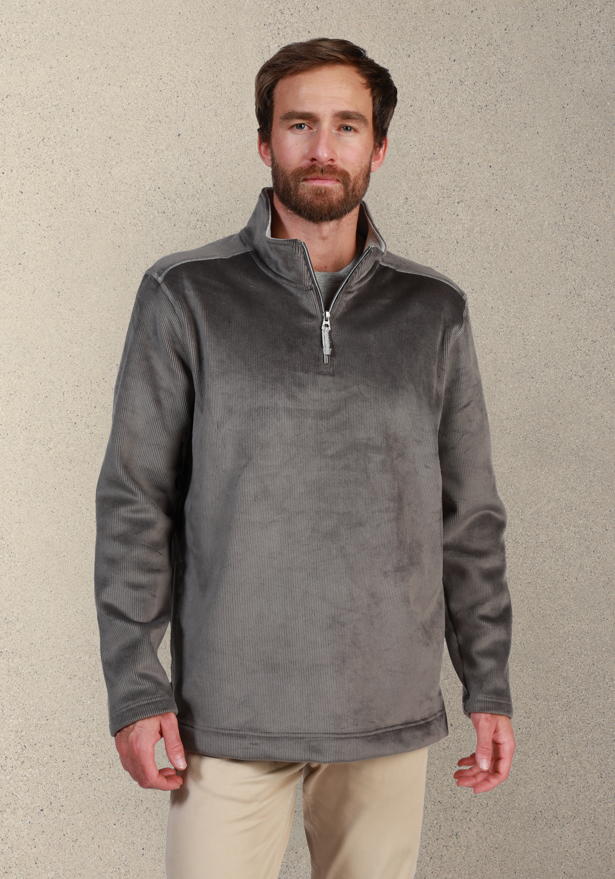 Apres Lux Sueded Corduroy Quarter-Zip