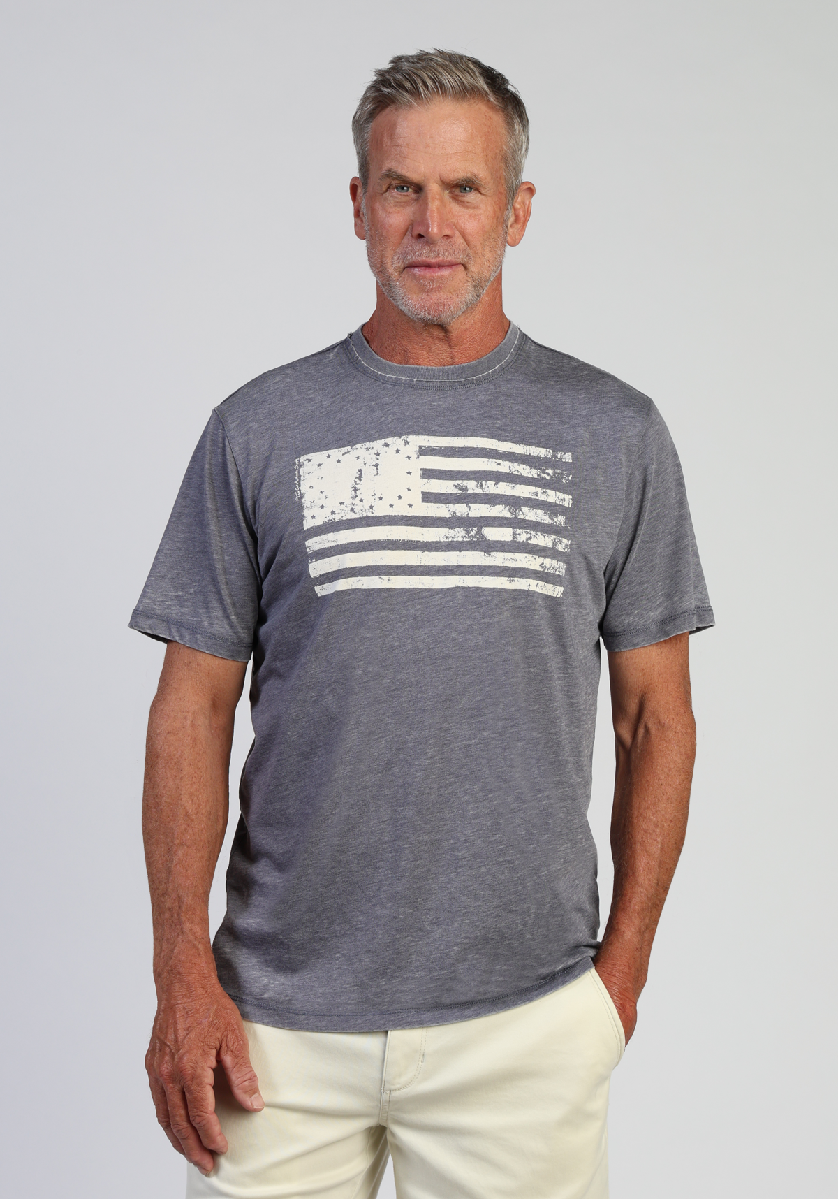 Vintage Flag Print Tee