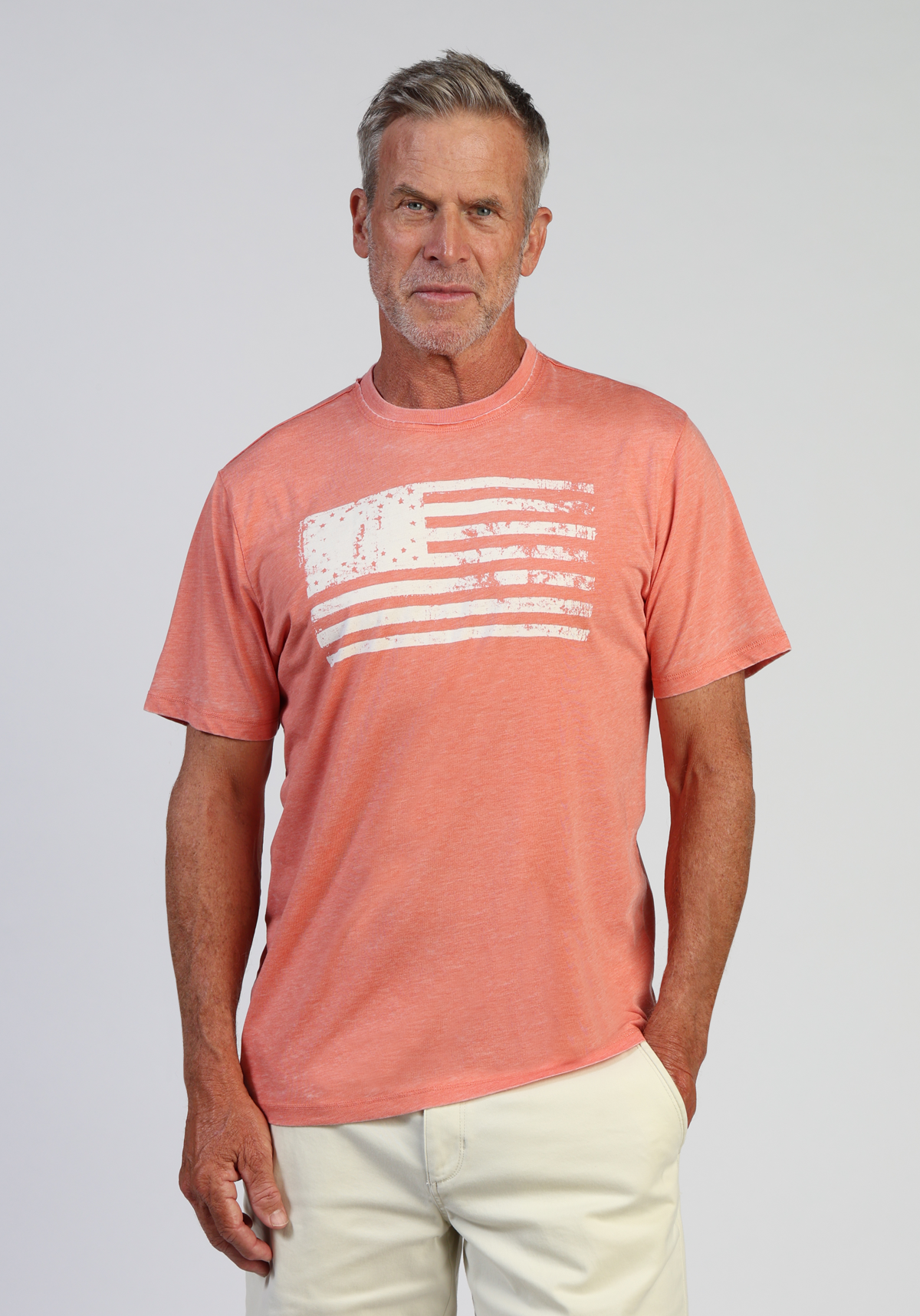 Vintage Flag Print Tee