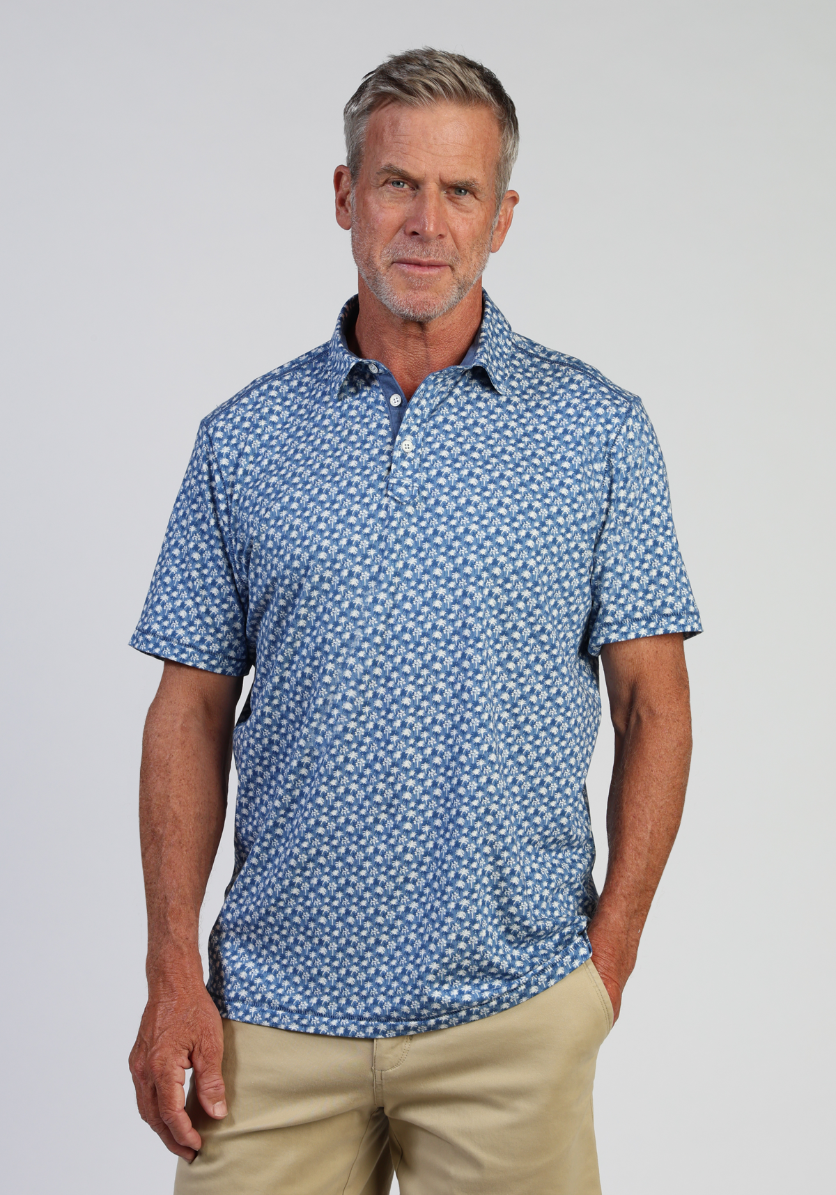 Palms Print Polo