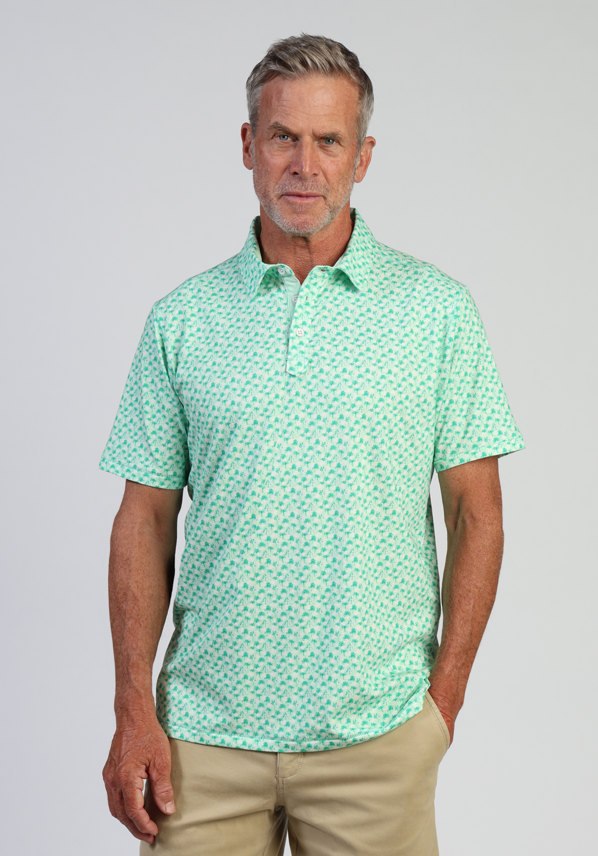 Palms Print Polo