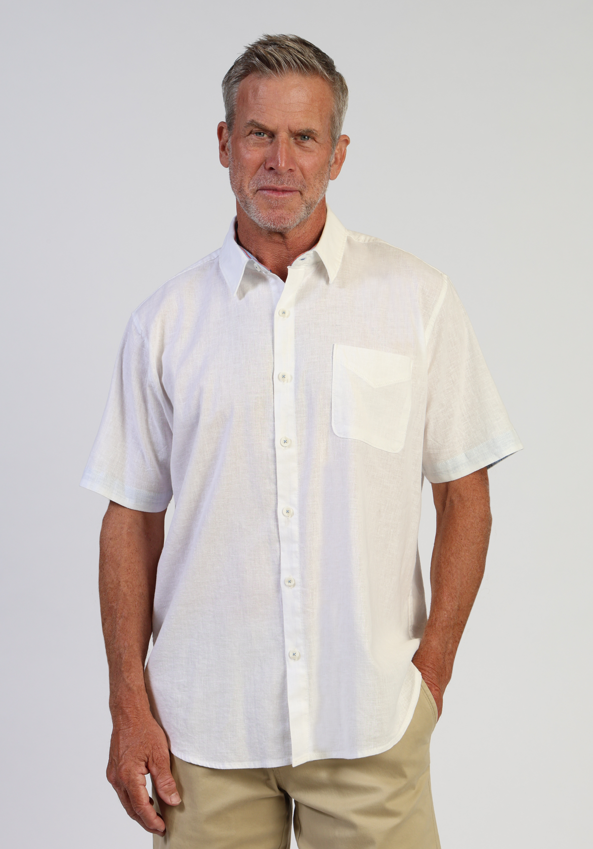 Washed Melange Linen Shirt
