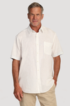 Washed Melange Linen Solid Shirt