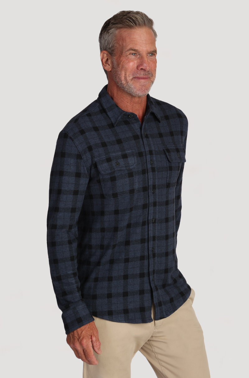 Four Square Sweater-Knit Shirt