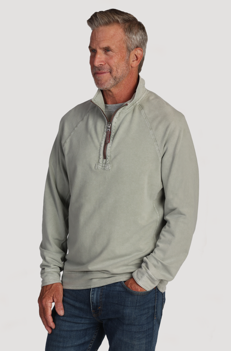 Cashmere Heather Fleece 1/4 Zip Raglan Pullover