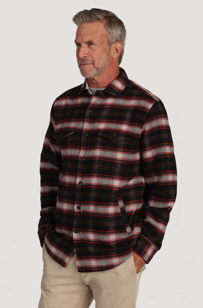 Apres Fleece Whiskey Checks Shirt Jacket
