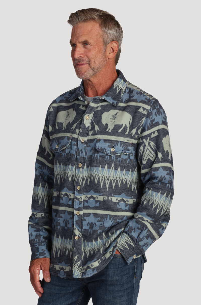 Buffalo Indigo Double Weave Shirt Jacket
