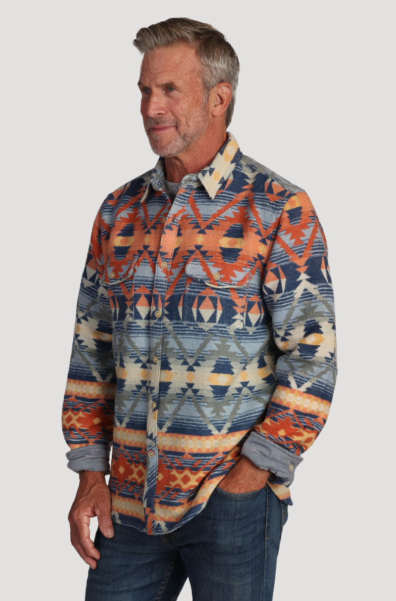 Chimayo Indigo Double Weave Shirt Jacket