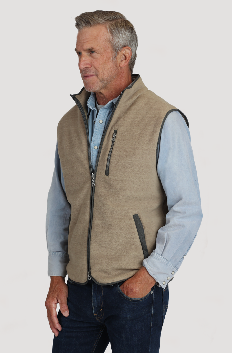 True grit 2025 herringbone fleece vest