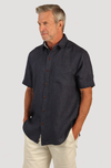 Dark Indigo Checks S/S 1 PKT Shirt