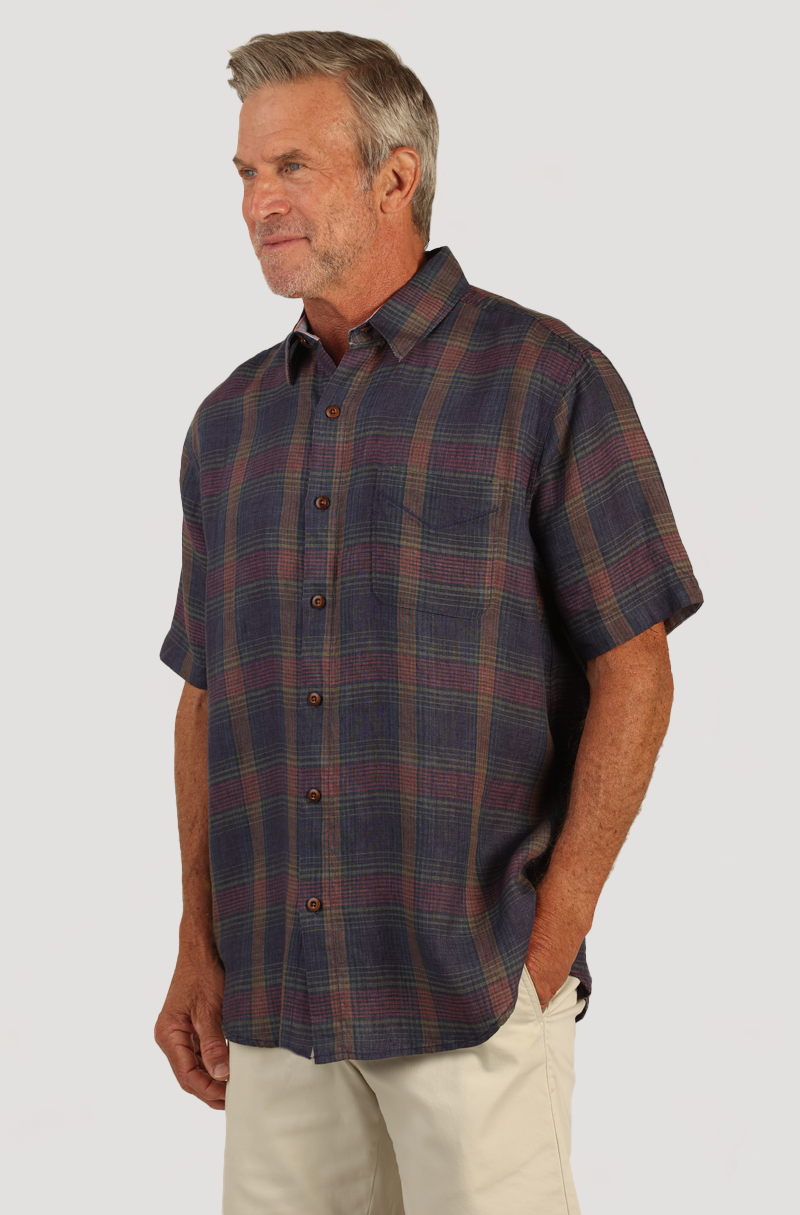Melange Plaid S/S 1 PKT Shirt