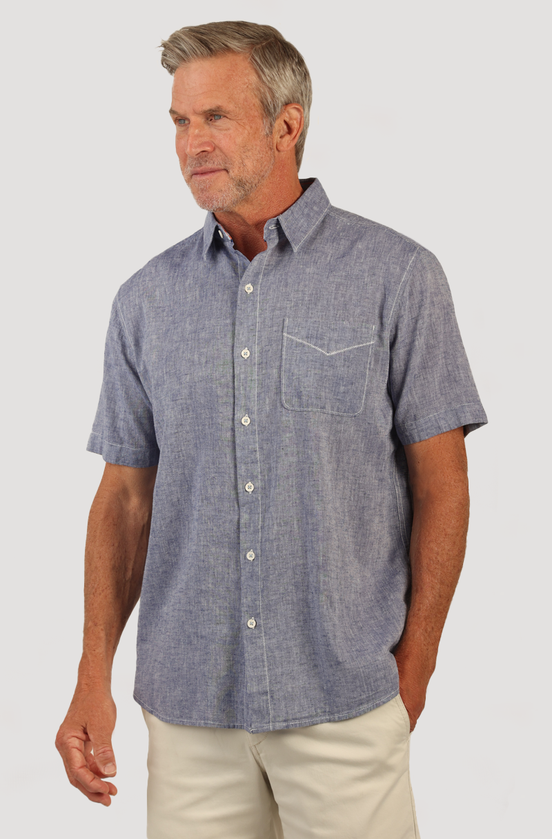 Linen S/S 1 PKT Shirt