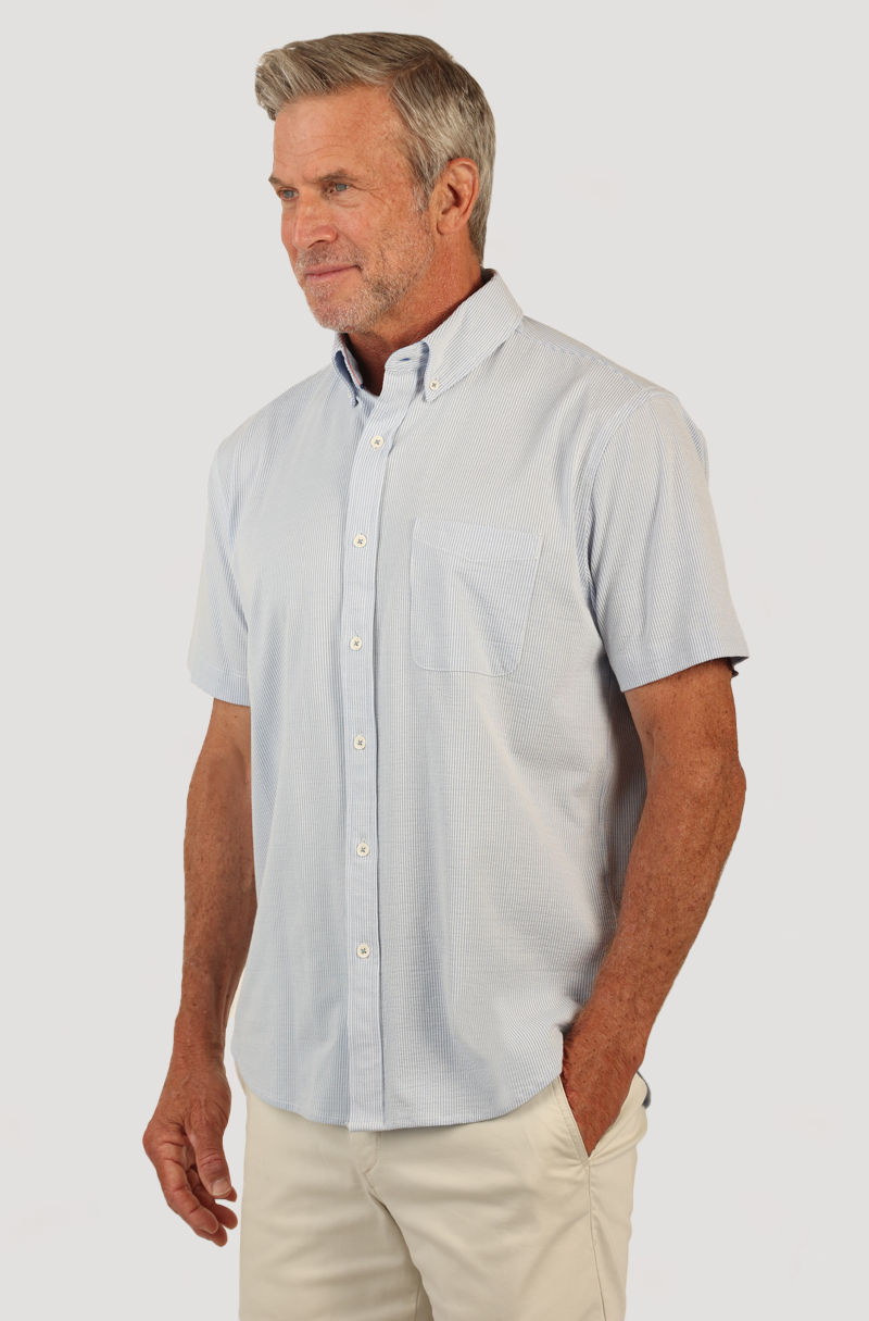 Seersucker S/S 1 PKT Shirt