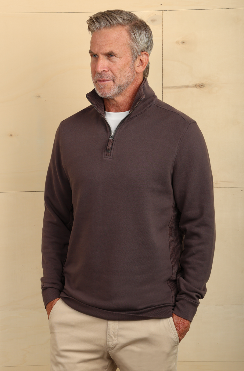 Aspen Cord Fleece Zip Pullover