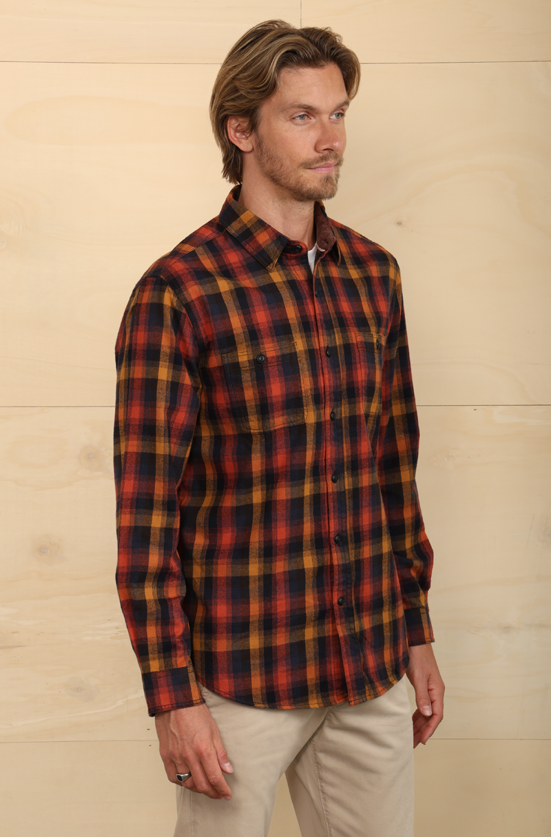 Fireside Cabin Checks Brushed Flannel