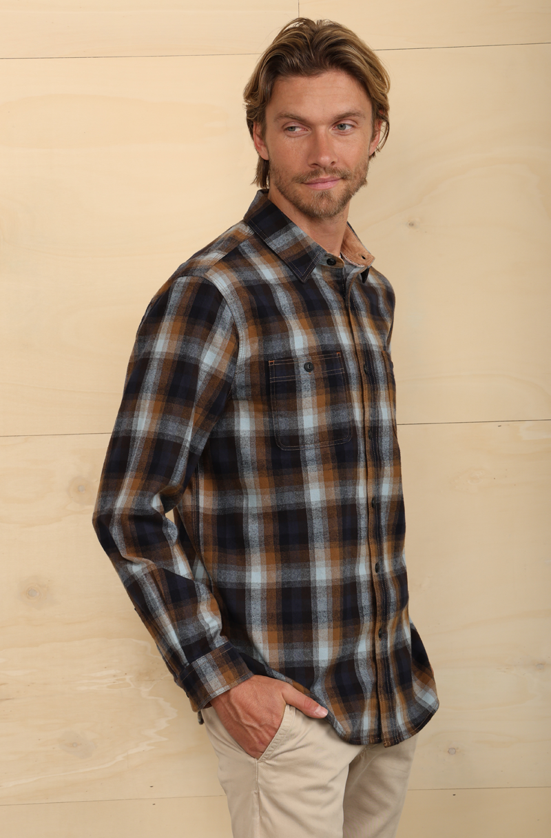 Fireside Cabin Checks Brushed Flannel