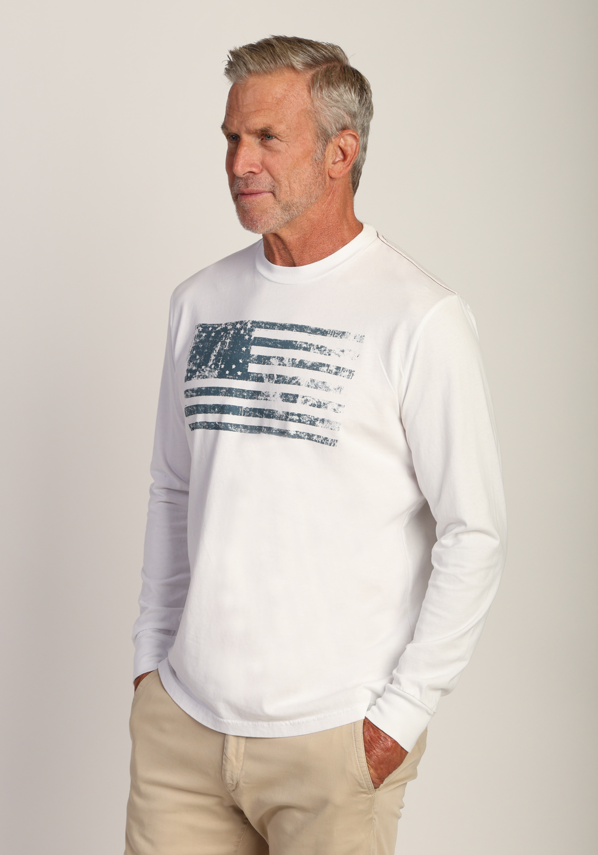 Vintage American Flag L/S Tee