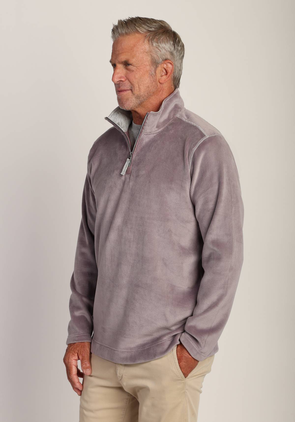 Apres Lux Sueded Cord 1/4 Zip Pullover