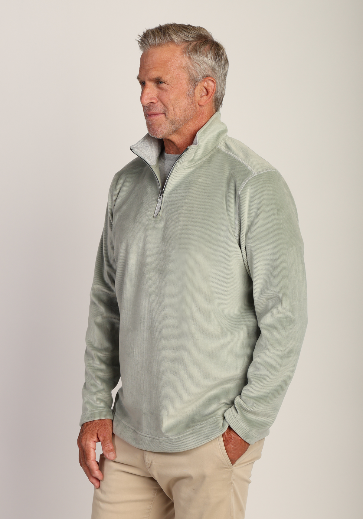 Apres Lux Sueded Cord 1/4 Zip Pullover