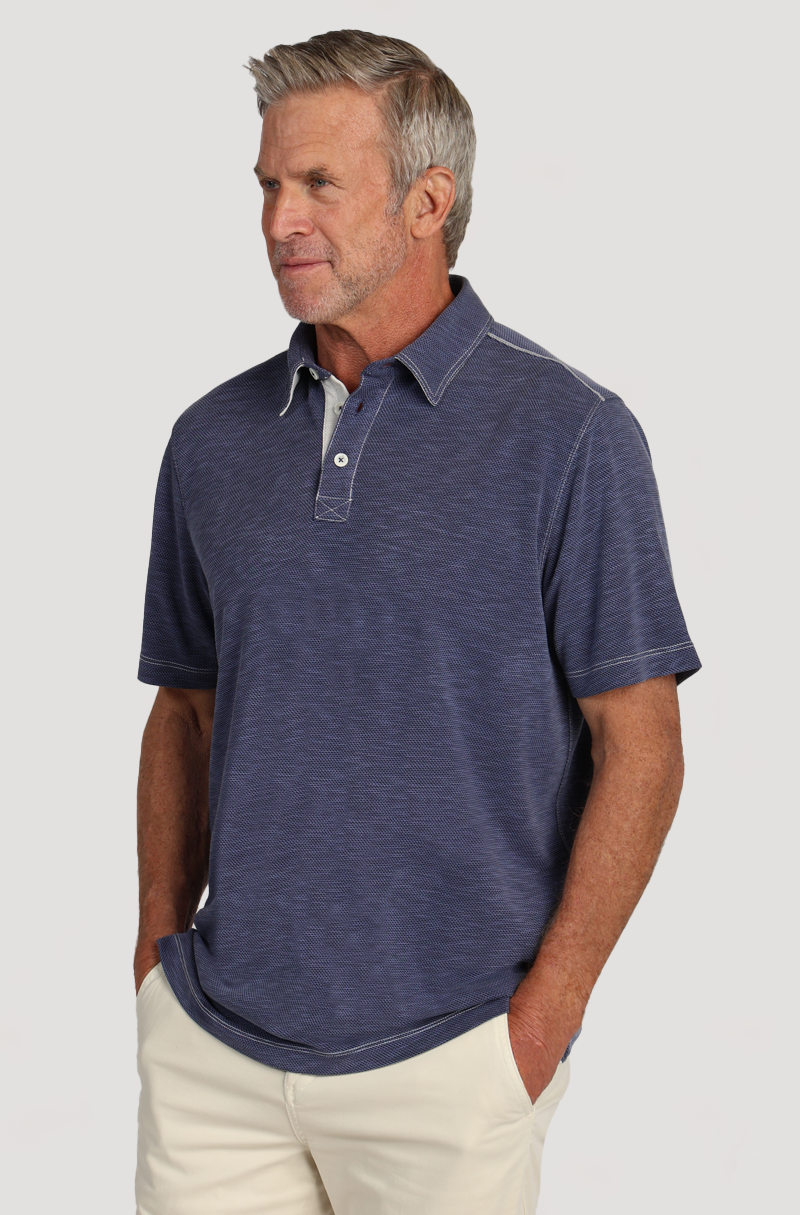 Sueded Dobby Model Tencel Polo