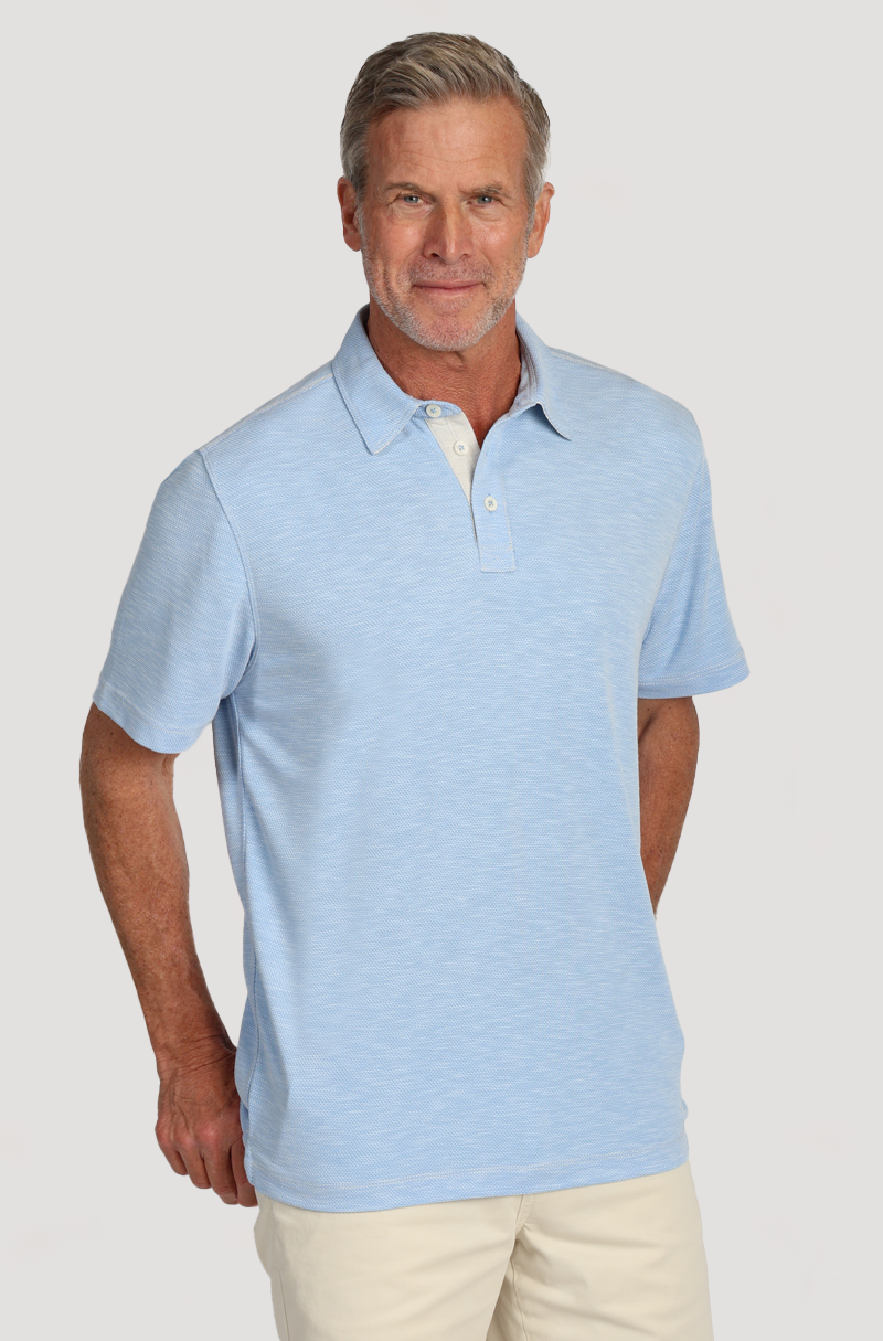 Sueded Dobby Model Tencel Polo