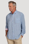 Washed Melange Linen L/S Shirt
