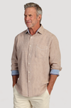Washed Melange Linen L/S Shirt