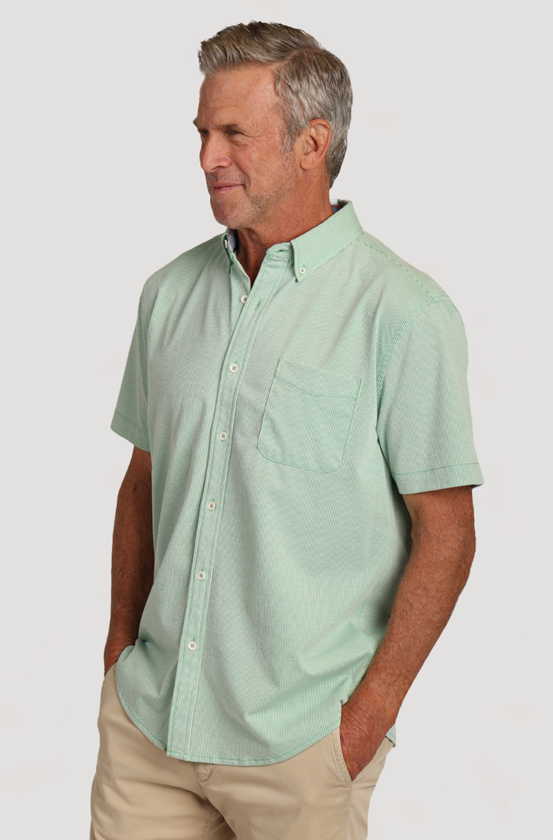Stretch Knit Seersucker Shirt