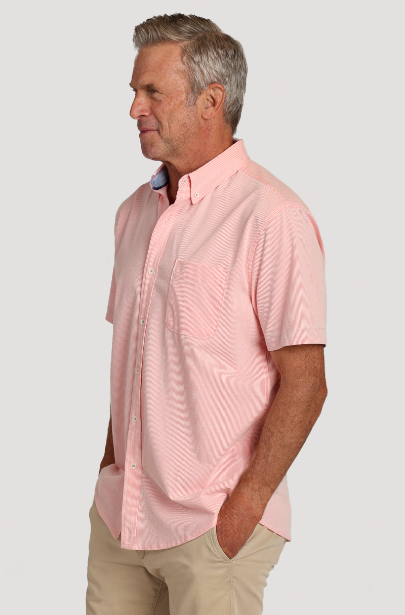 Stretch Knit Seersucker Shirt