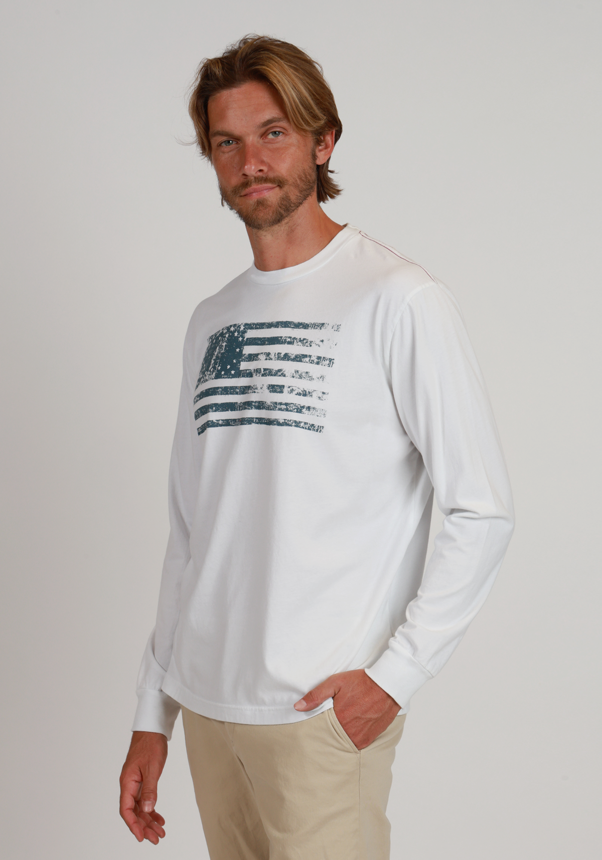 American Flag L/S Tee
