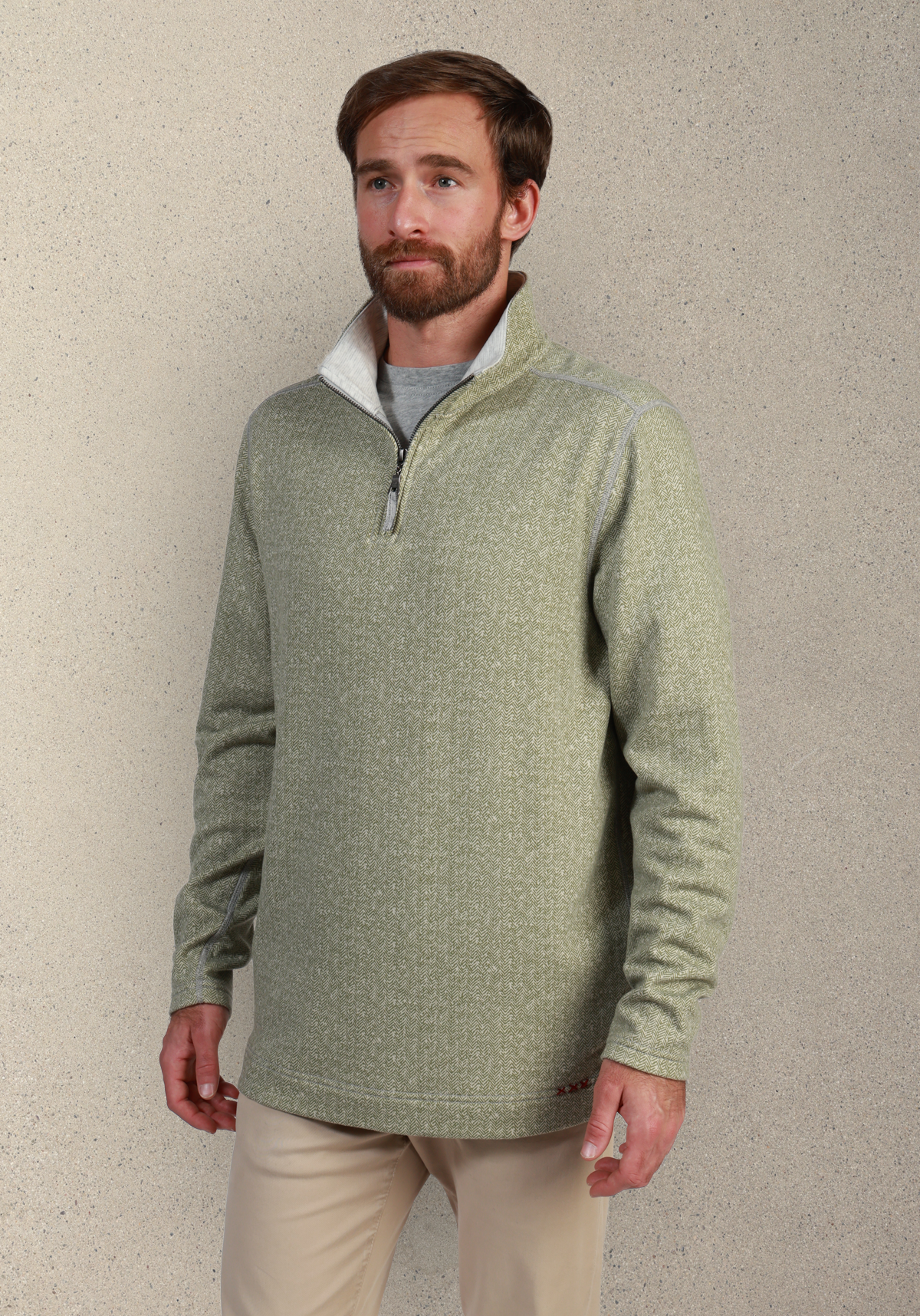 Herringbone Fleece Quarter-Zip