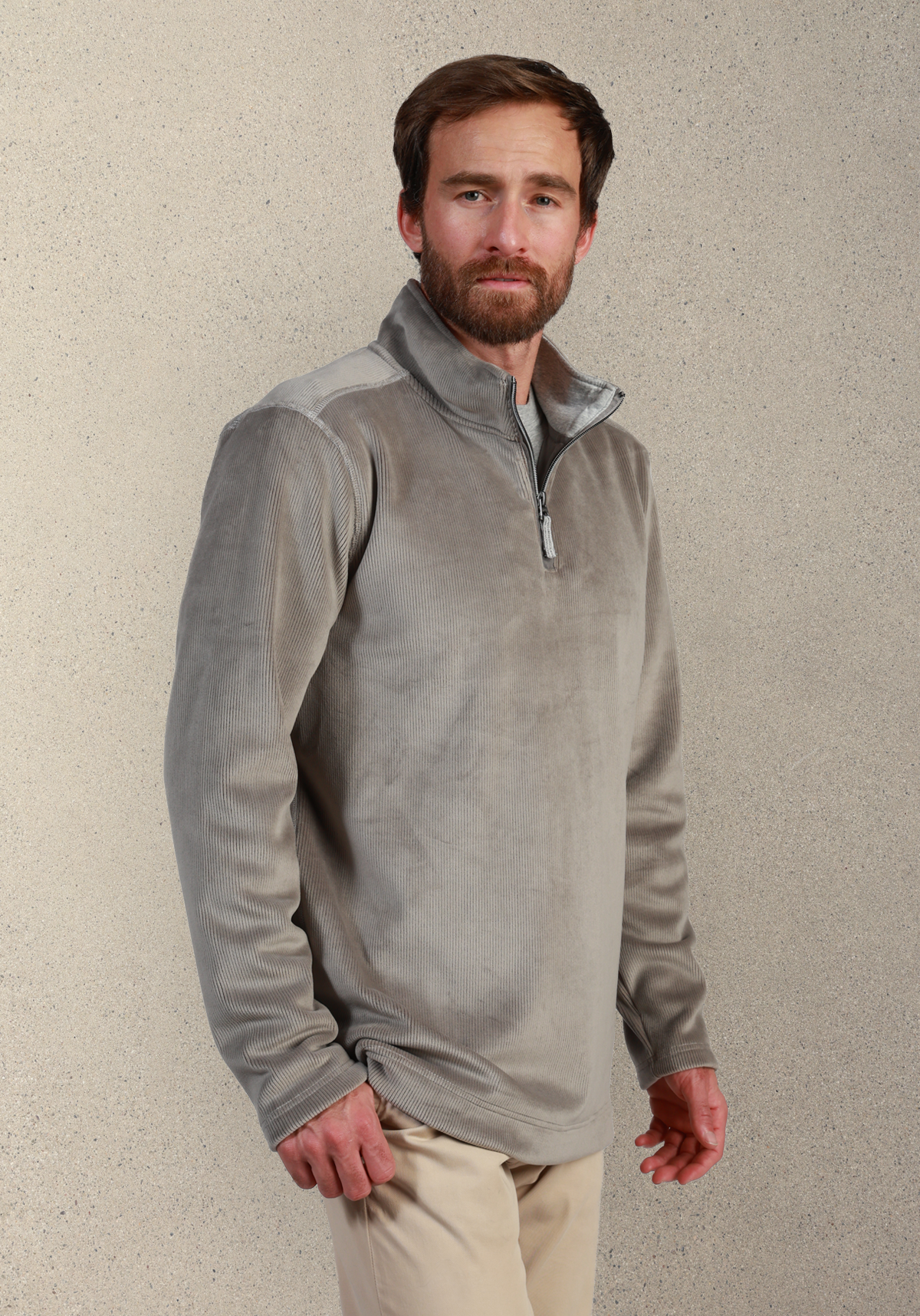 Apres Lux Sueded Corduroy Quarter-Zip