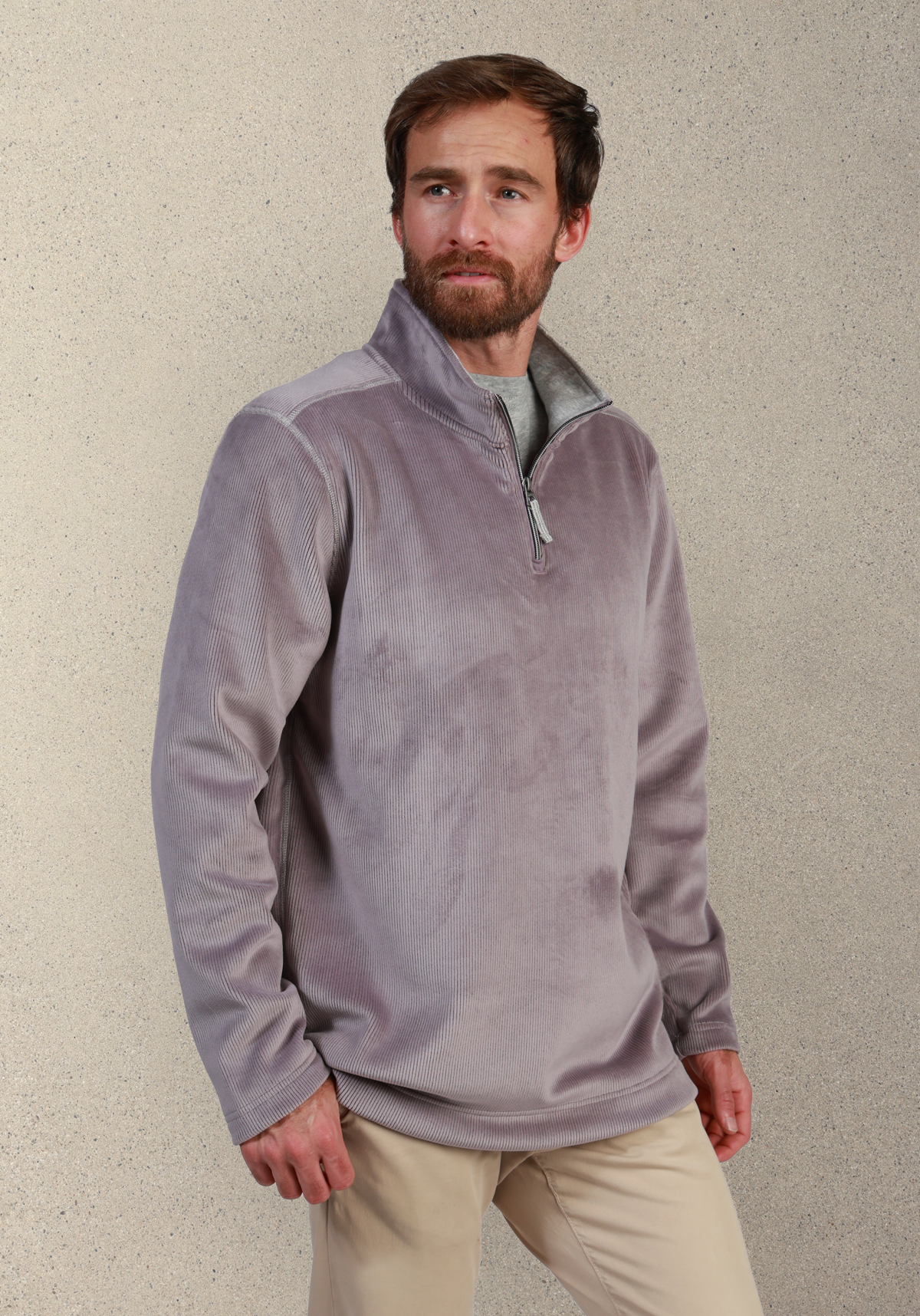Apres Lux Sueded Corduroy Quarter-Zip