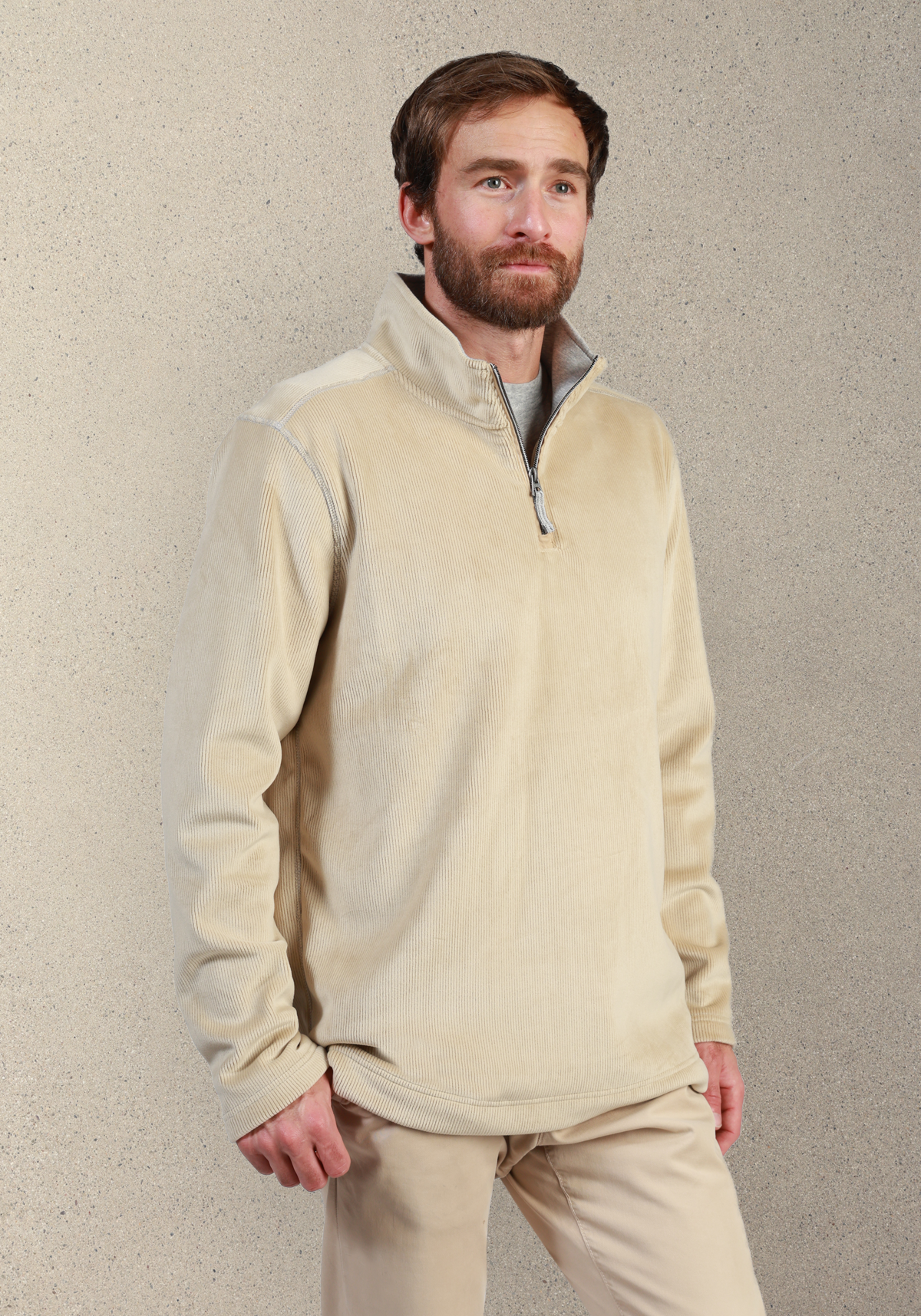 Apres Lux Sueded Corduroy Quarter-Zip