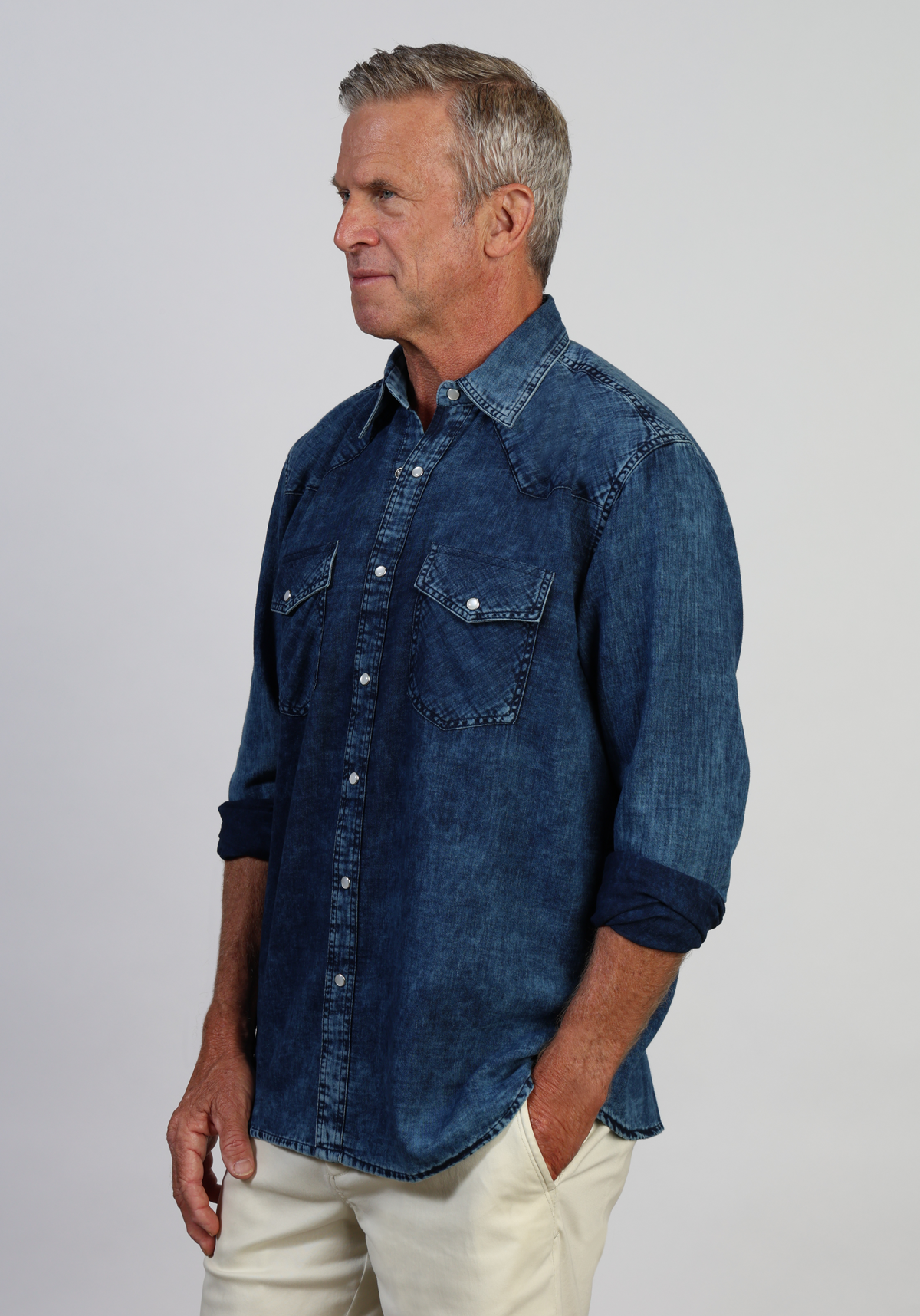 Roadhouse Indigo Western Shirt