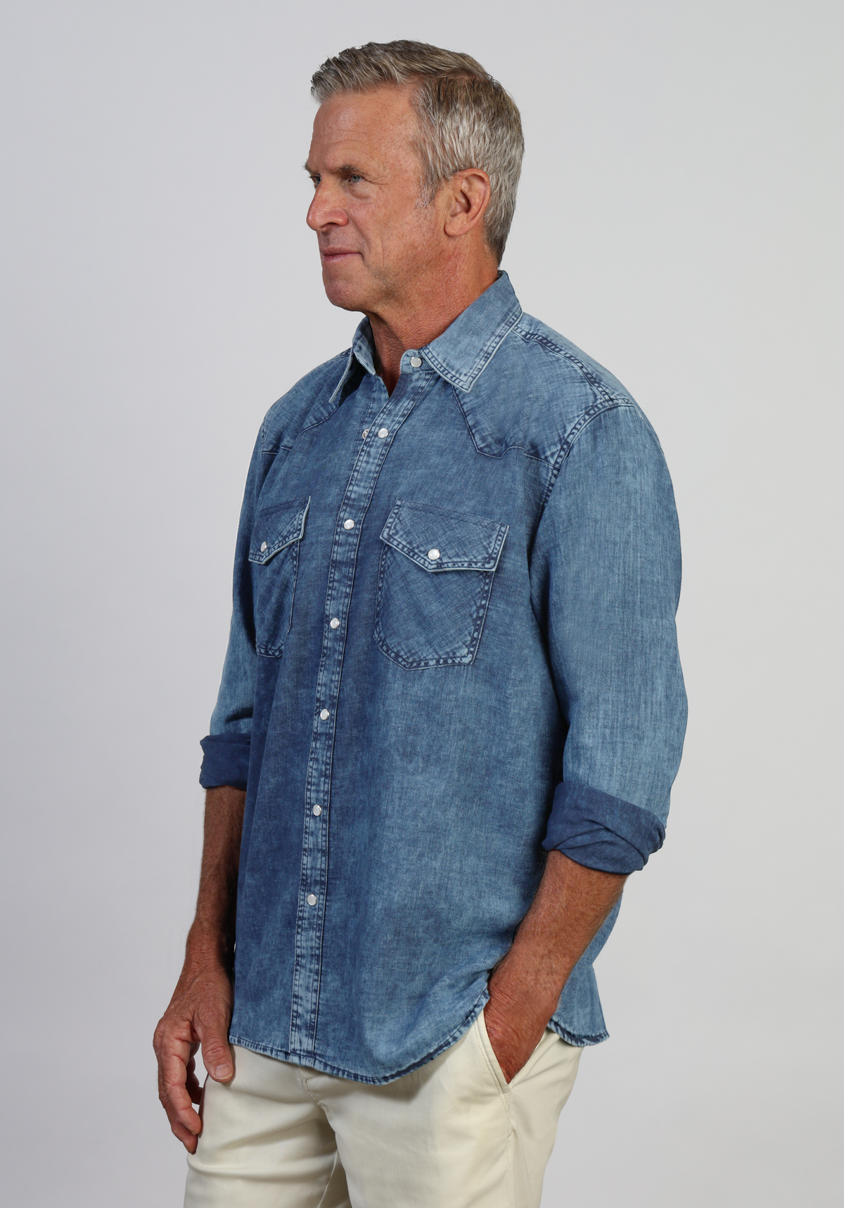 Roadhouse Indigo Western Shirt