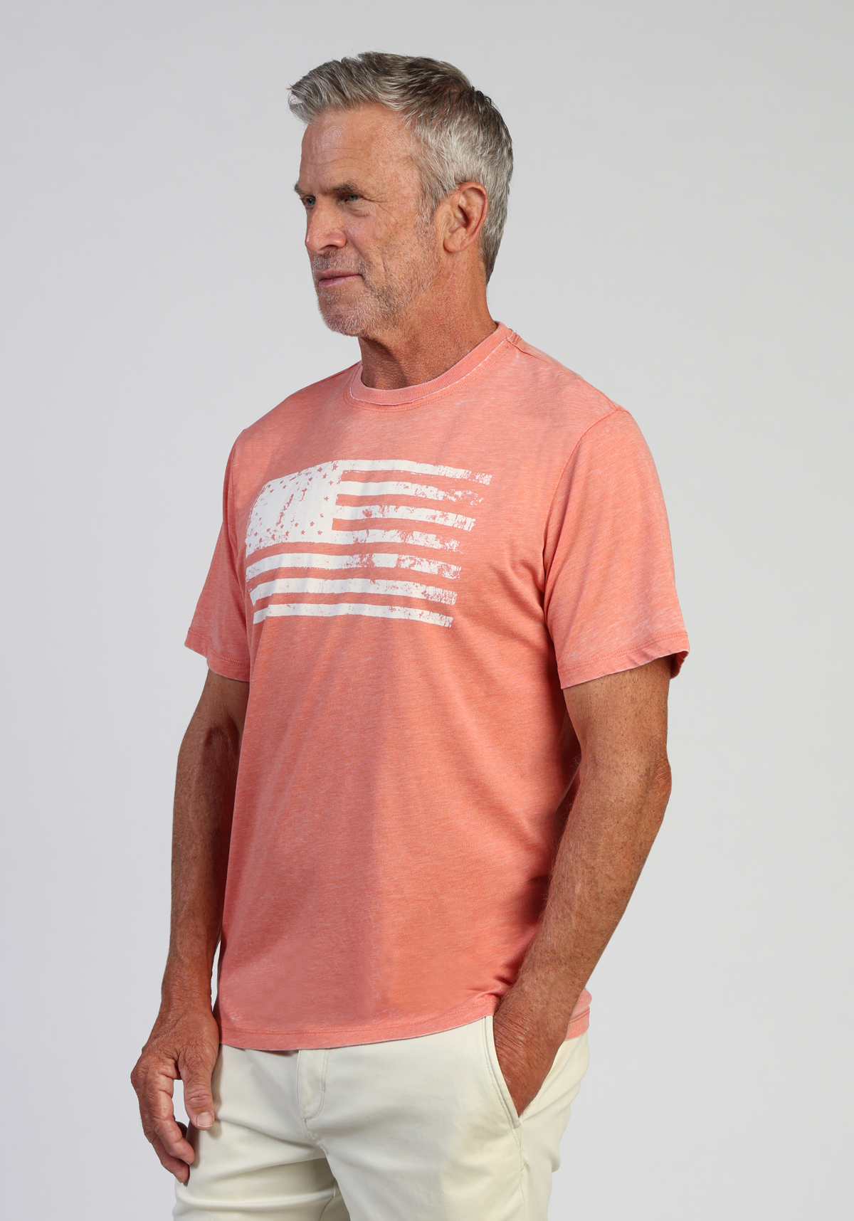 Vintage Flag Print Tee