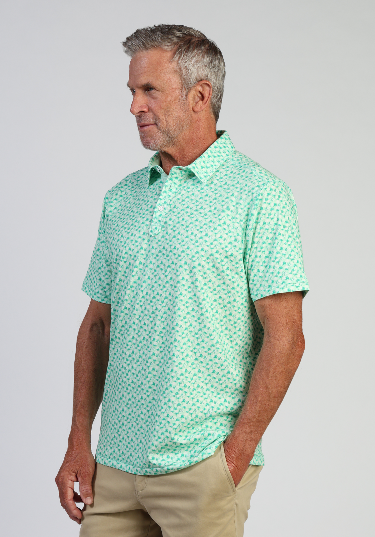 Palms Print Polo