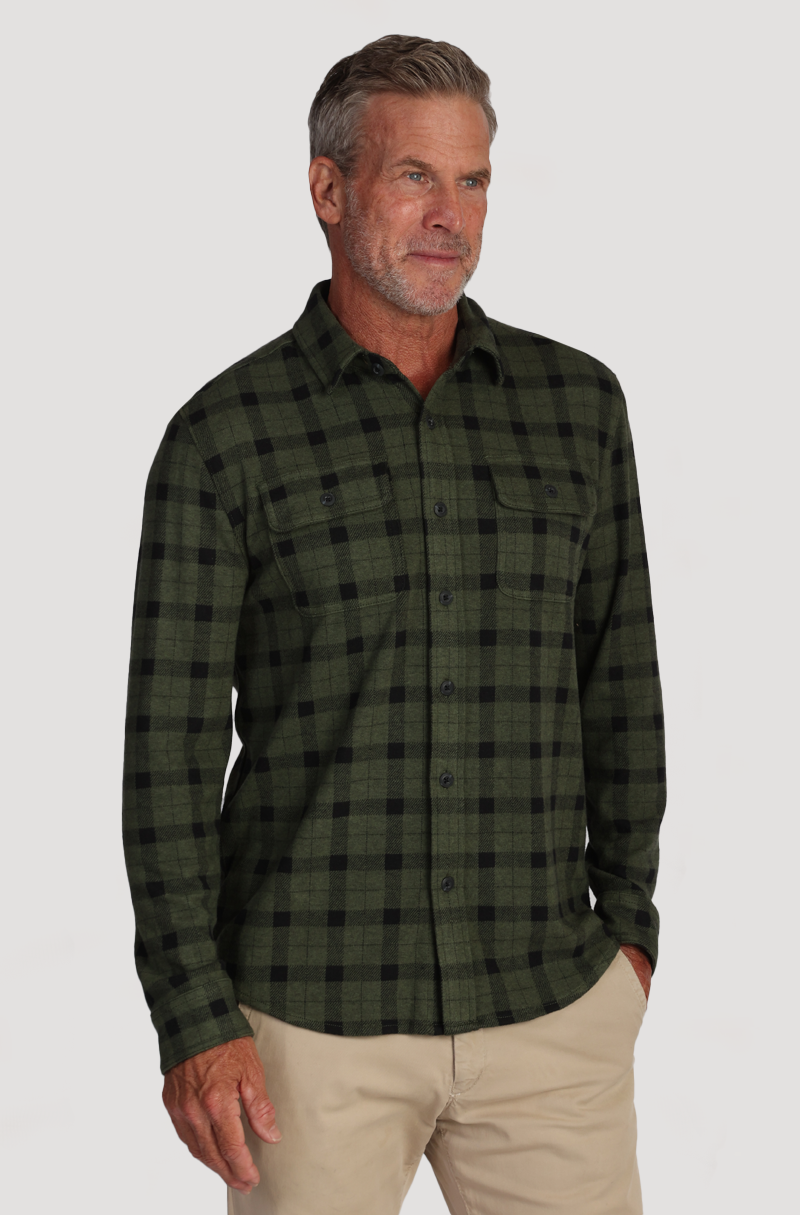 Four Square Sweater-Knit Shirt