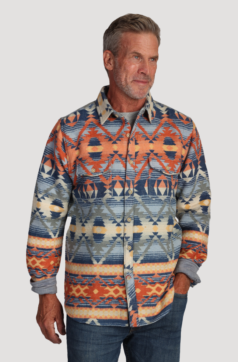 Chimayo Indigo Double Weave Shirt Jacket