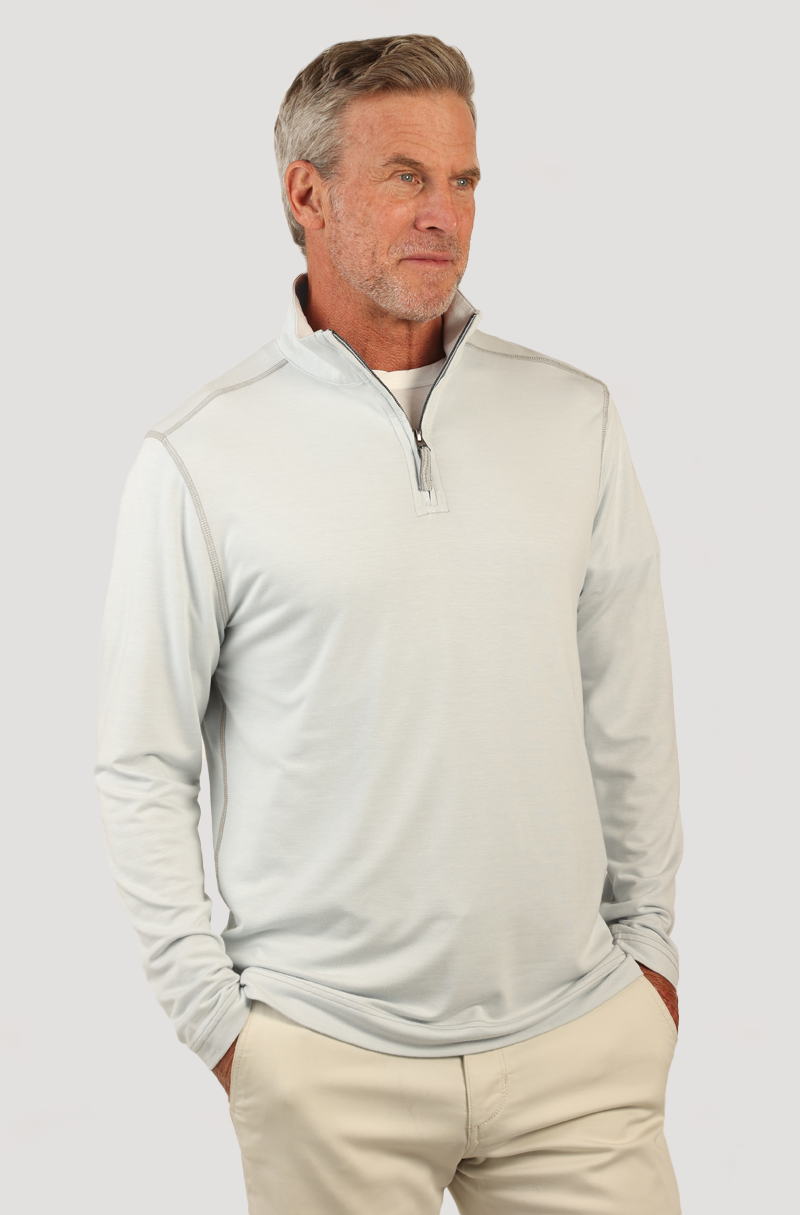 French Terry Knit 1/4 Zip Pullover