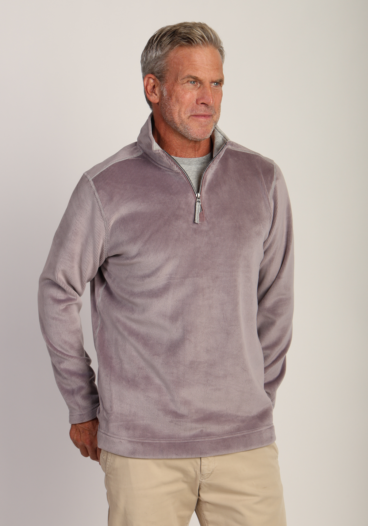Apres Lux Sueded Cord 1/4 Zip Pullover