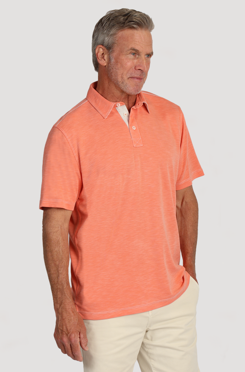Sueded Dobby Model Tencel Polo