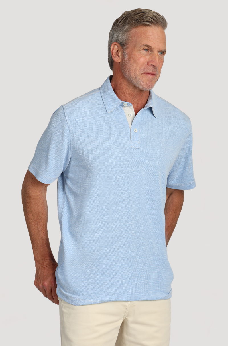 Sueded Dobby Model Tencel Polo