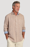 Washed Melange Linen L/S Shirt