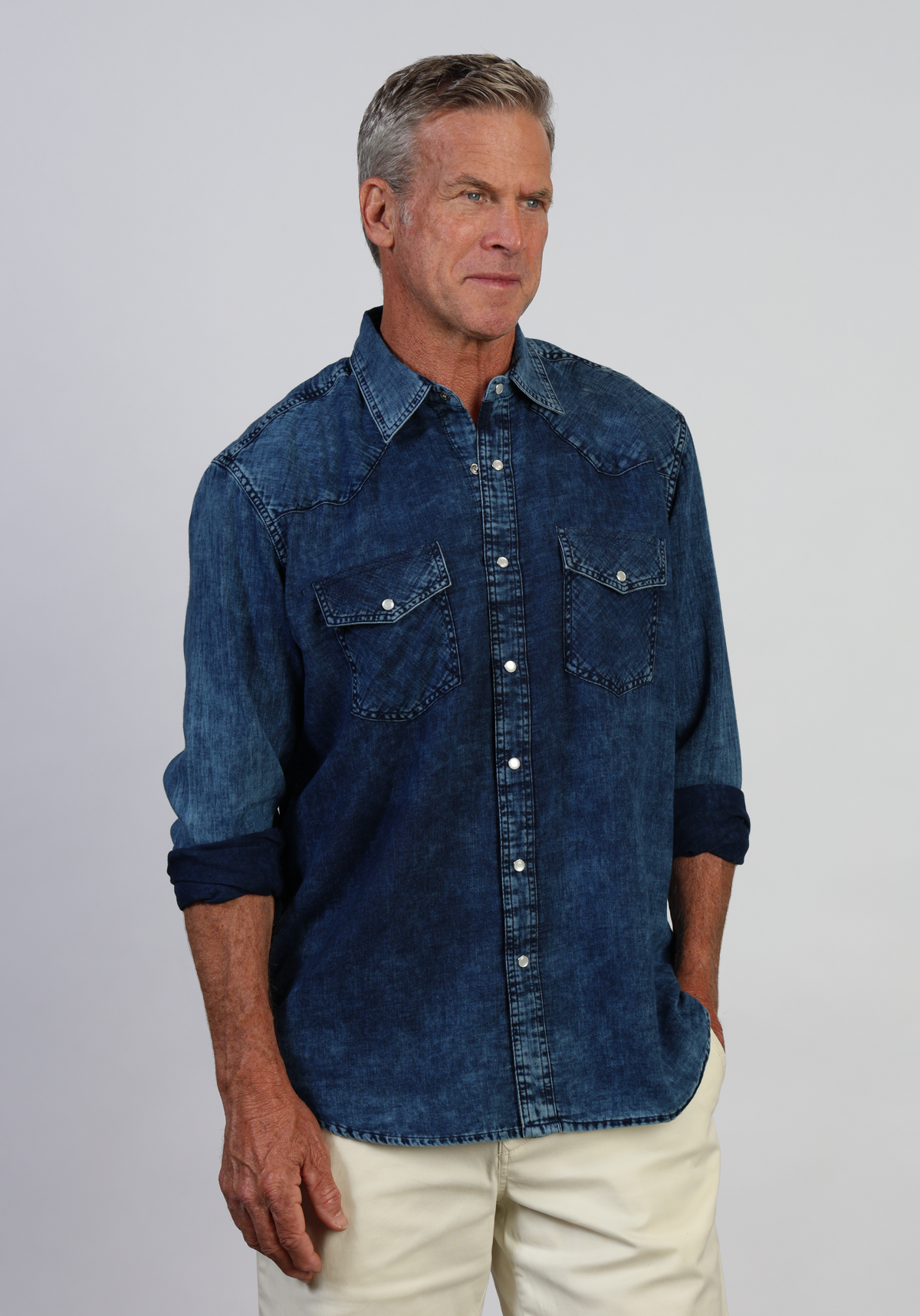Roadhouse Indigo Western Shirt