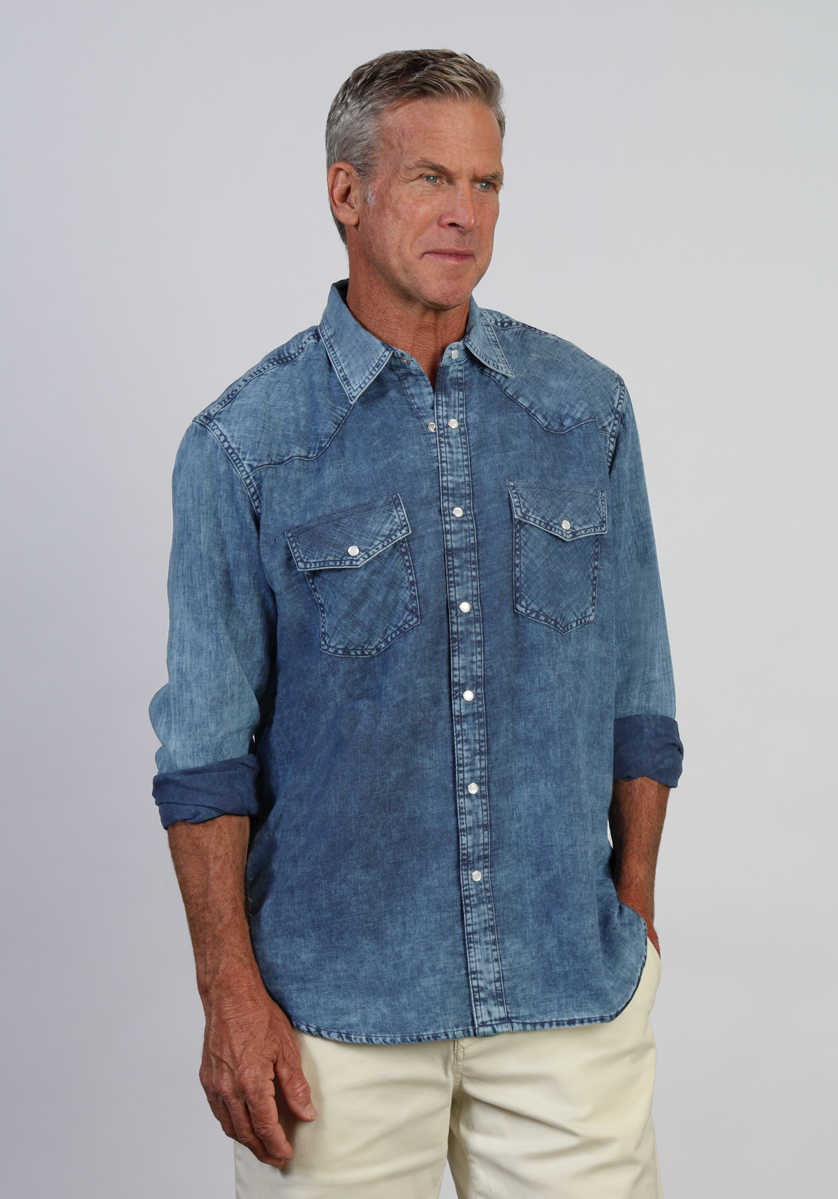 Roadhouse Indigo Western Shirt