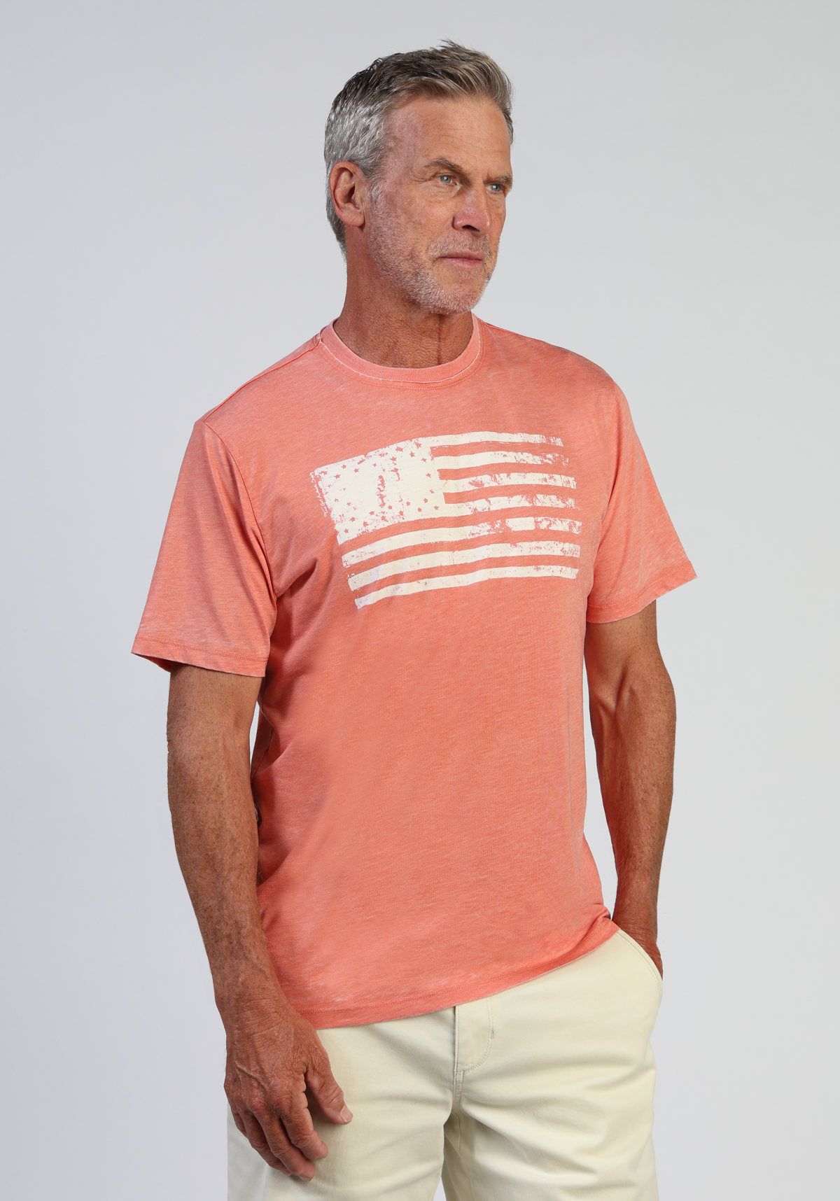 Vintage Flag Print Tee