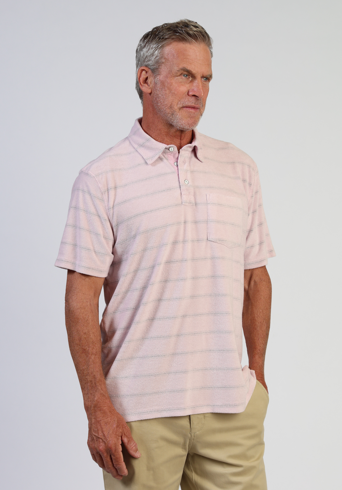 Cabana Terry Stripe Polo