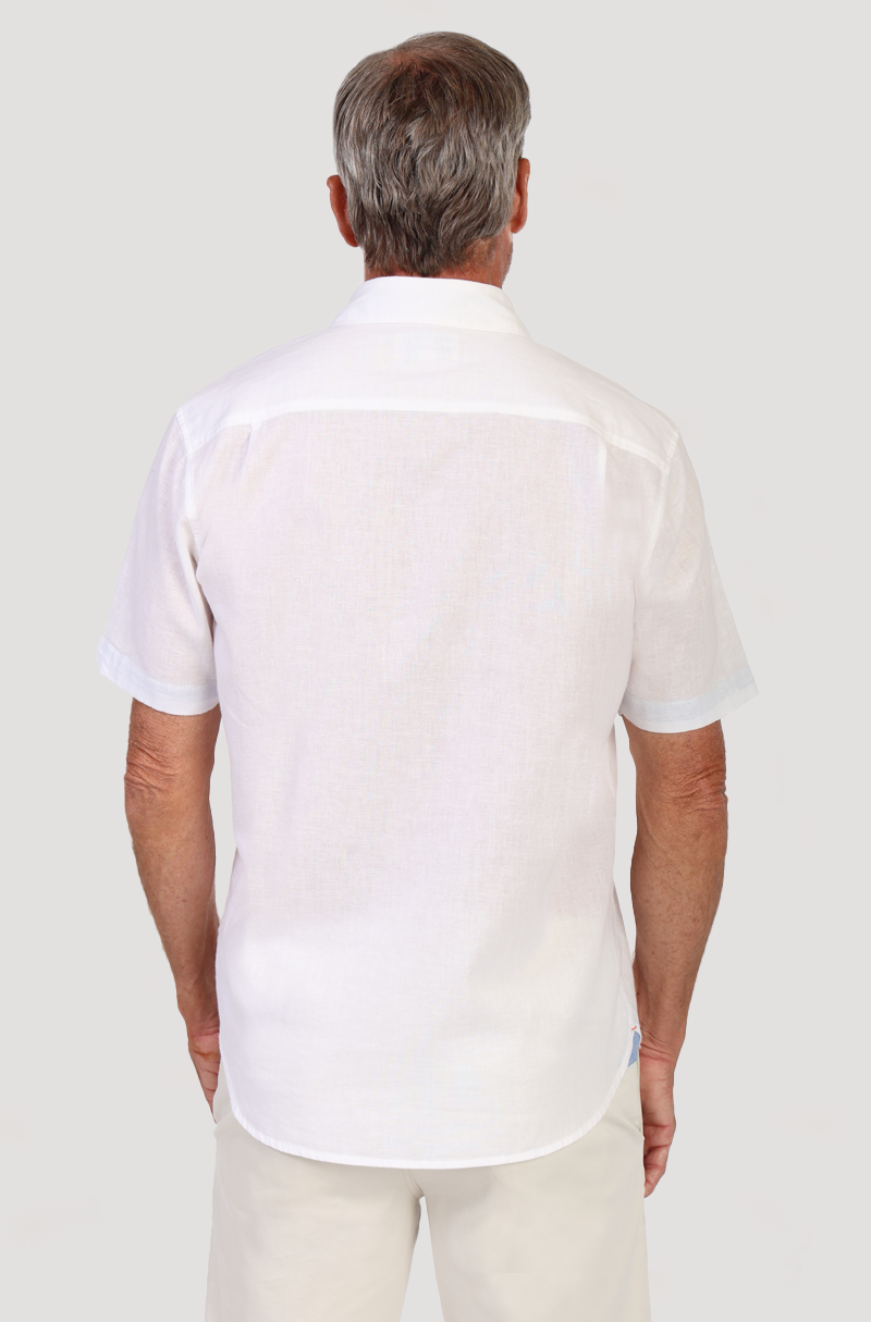 Washed Melange Linen S/S Shirt